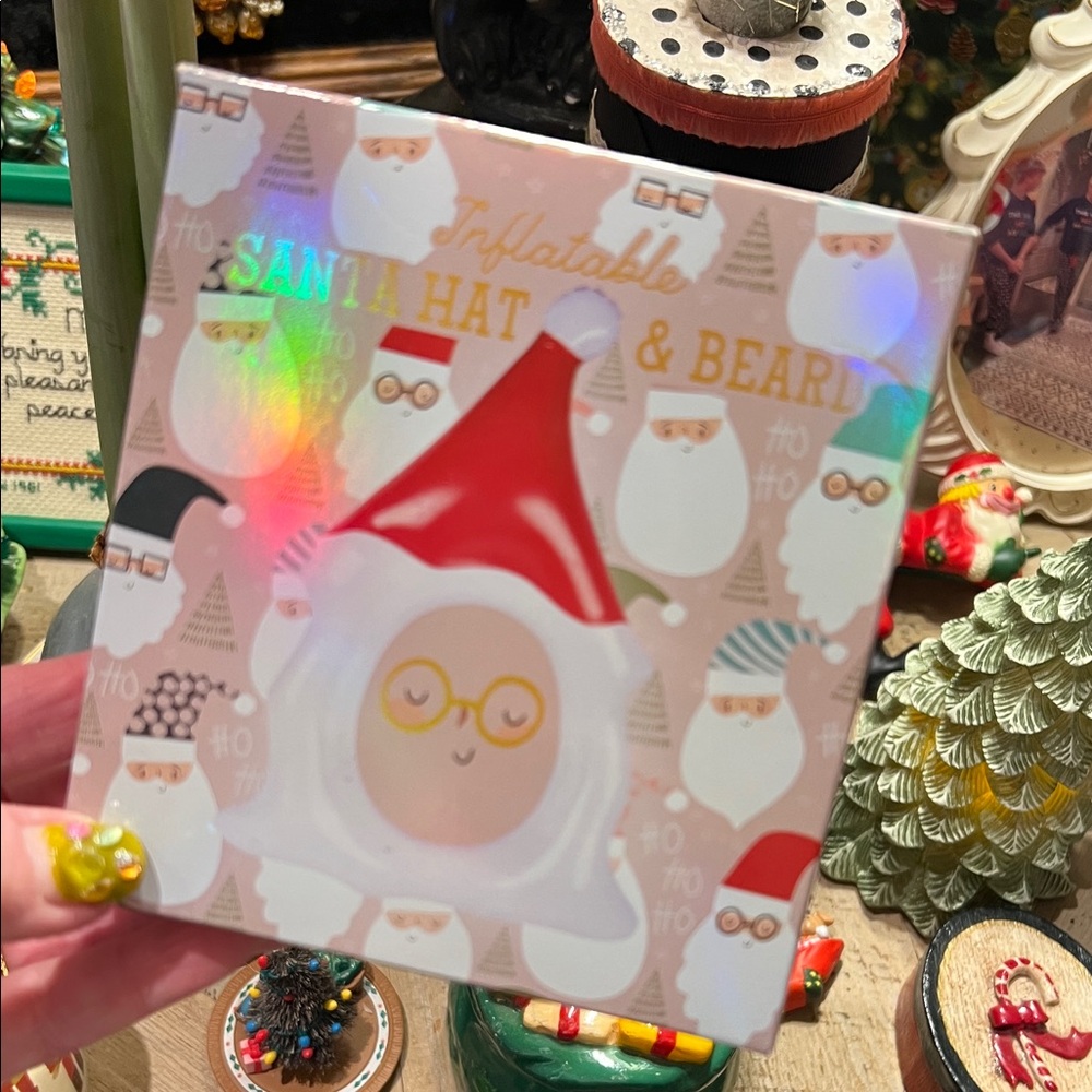 Paper Source Inflatable Santa Hat & Beard - Red and White - Picture 3 of 10
